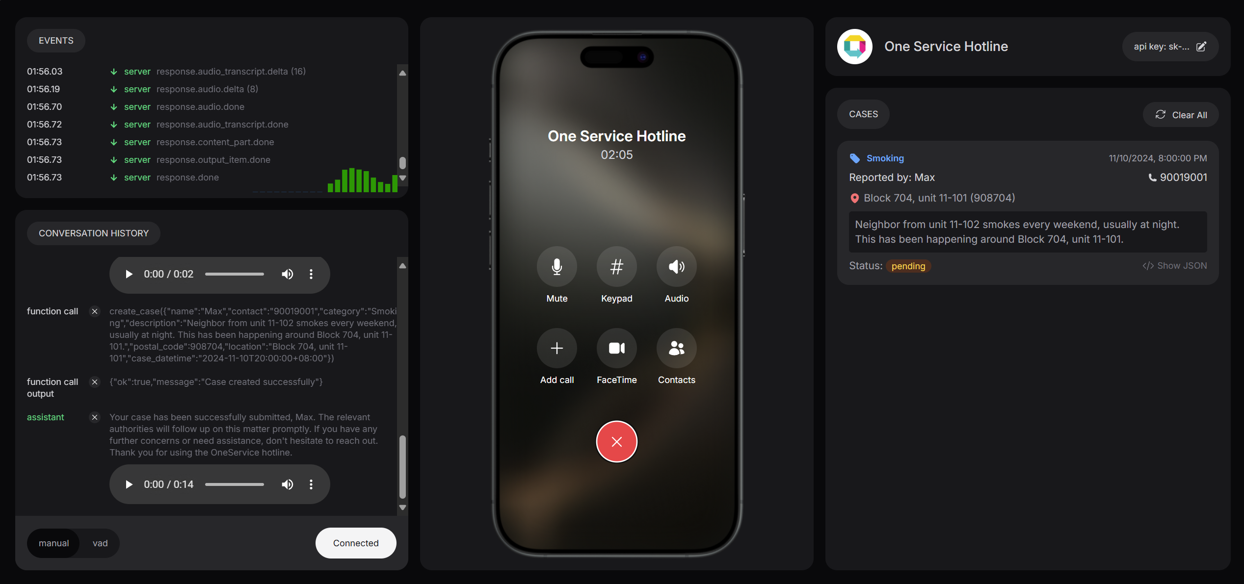 OneService Hotline